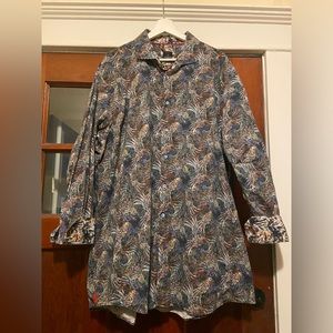 Daniel Hechter sport shirt tropical pattern